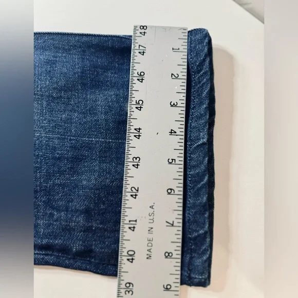 7 For All Mankind Jeans "A" Pocket Bootcut Dark Wash Denim Pink Stitch SZ 28 NEW - Picture 15 of 16